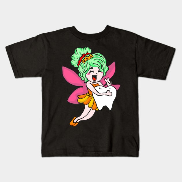 Mardi Gras Tooth Fairy Costume Original Gift Kids T-Shirt by KK-Royal